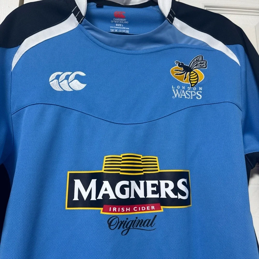 Canterbury London Wasps Blue Rugby Jersey with Magners Logo A -10 - Picture 2 of 10